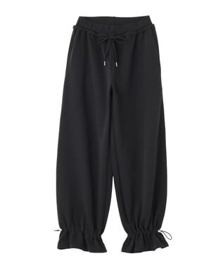 earth music&ecology 裾ドロストスウェットパンツ Black