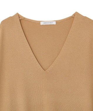 AMERICAN HOLIC Vネックニットベスト Camel