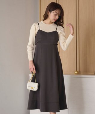 Feroux 【洗える】パワショル ニットプルオーバー アイボリー系