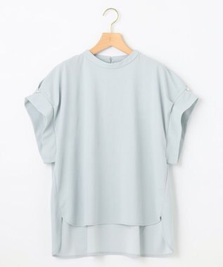 組曲 L 【WEB限定】ライトジョーゼット袖タック ブラウス サックスブルー系