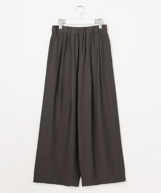 自由区 L 【SHIHOさん着用・ご好評アイテム・新色追加・セットアップ対応】エアリーツイルワイド パンツ ブラウン