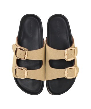 AMERICAN HOLIC フットベットダブルベルトサンダル Beige