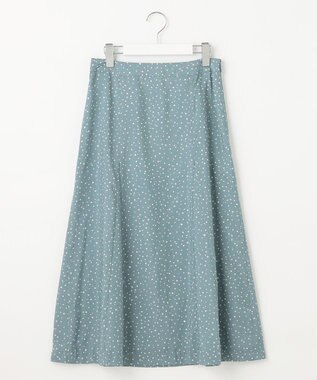 J.PRESS LADIES S 【洗える・イージーケア】スパンローンランダムドット スカート スモーキーグリーン系5