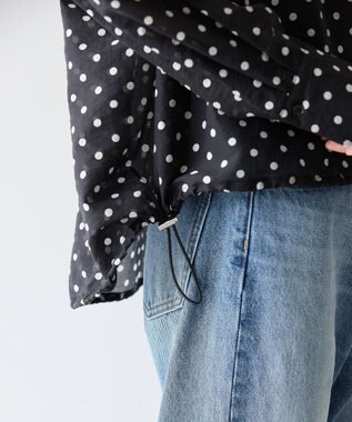 AMERICAN HOLIC ドットドロストシャツ Black