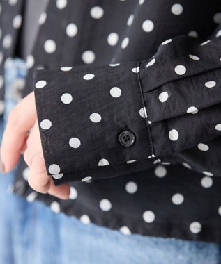 AMERICAN HOLIC ドットドロストシャツ Black