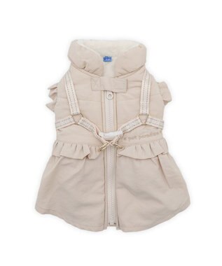 PET PARADISE ペットパラダイス アウターハーネス フリル 小型犬 ベージュ