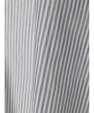 CRAFT STANDARD BOUTIQUE インド綿フリルブラウス Stripe Gray