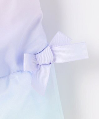 ANY KIDS 【フード取り外し/洗濯機可能】中綿フリル リボンコート レインボー