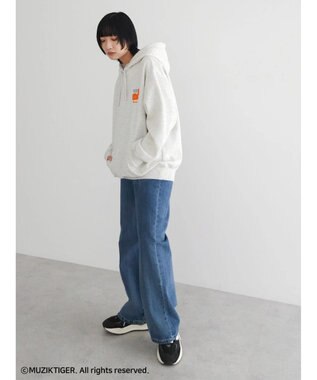 Green Parks ムジークタイガー／裏起毛刺しゅうフーディー Oatmeal