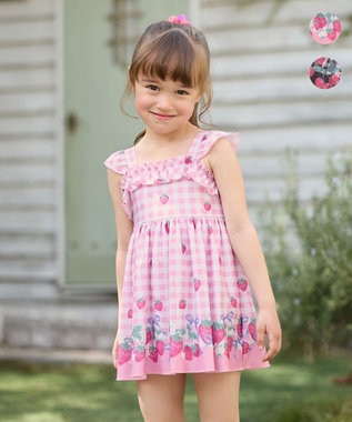 ギンガム×フルーツ ワンピース水着