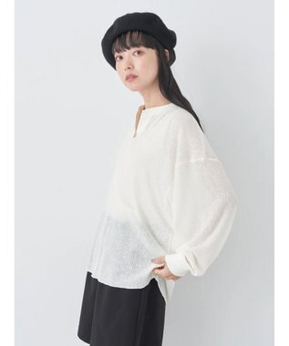 earth music&ecology シアーリブドルマンプルオーバー Off White