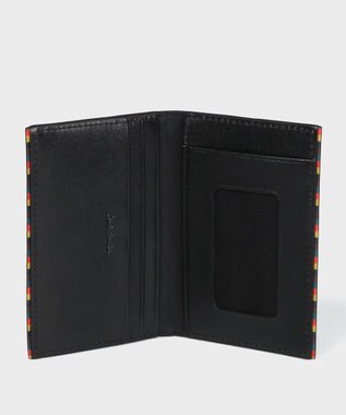 Paul Smith ブライトストライプトリム パスケース ブラック