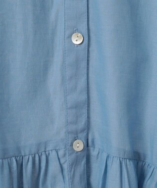 earth music&ecology コットンボイルギャザーシャツ Sax