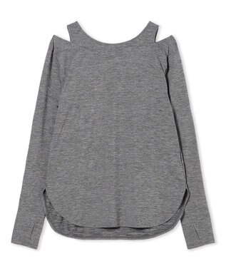 Chacott Chacott BALANCE ドライストレッチリフレクター長袖Tシャツ グレー杢