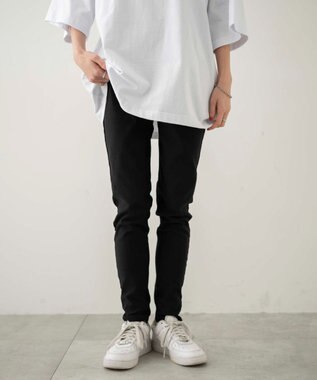 WEGO 【新色ブラックソノタは接触冷感/ユニセックス着用ITEM/ストレッチ/SMLXLサイズ展開】スキニーパンツ ブラック