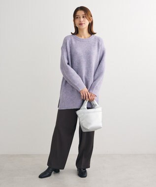 Green Parks ｆｕｗａっと　畦チュニック Deep Purple