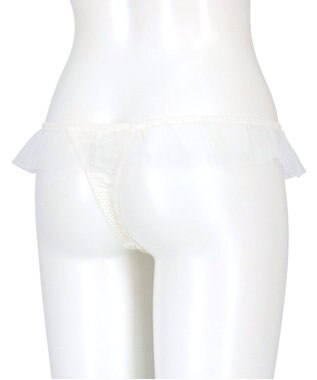 WACOAL Ｔバック ショーツ 【リボンブラ 脇すっきり】 BXB443とペア はきこみ丈あさめ ソング レディース PXB443 /ワコール アイボリー