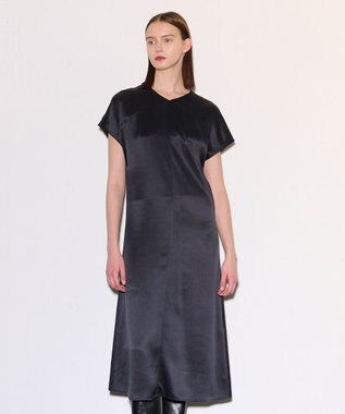 JOSEPH 【洗える】シルクサテン　ドレス Black
