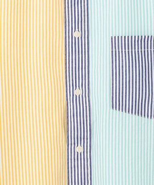 J.PRESS YORK STREET 【UNISEX】クレイジーパターン バンドカラーシャツ イエロー系8