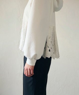 GRACE CONTINENTAL カットワークパーカー ホワイト