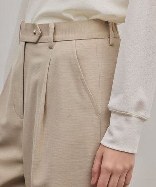 GRACE CONTINENTAL ロールアップワイドパンツ ベージュ