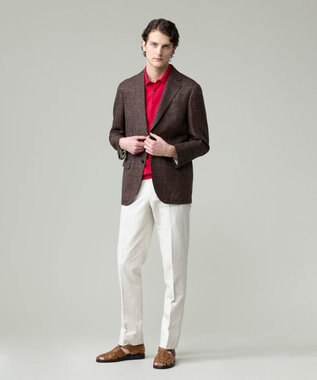 J.PRESS MEN 【WEB・一部店舗限定】フレーキーシルクリネン ジャケット ブラウン系