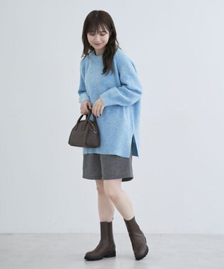 Green Parks ｆｕｗａっと　畦チュニック Blue