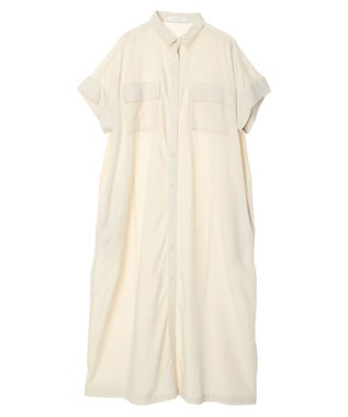 AMERICAN HOLIC 接触冷感＋ＵＶカットＷポケットシャツワンピース Ivory