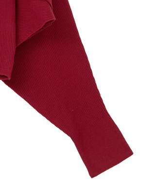 earth music&ecology 【2WAY】【洗濯機洗い可】SET2点クロスニット＋キャミソール Bordeaux