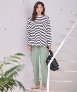 ANY テールロングTシャツ ボーダー