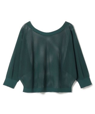 Chacott Chacott BALANCE【ノーソーイングニット】7分袖メッシュニットTシャツ グリーン