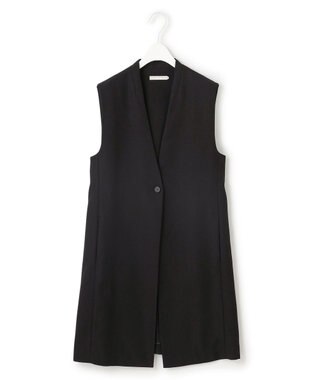 ICB L 【UVケア・接触冷感・速乾・防シワ・洗える】 FluidBackSatin ジレ ブラック系