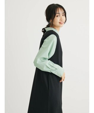 Green Parks ２ｗａｙ　洗えて着回せるジャンスカ Black