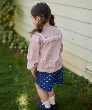 ANY KIDS セーラーカラーブルゾン ピンクベージュ