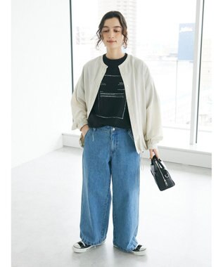 CRAFT STANDARD BOUTIQUE レーヨントロミ羽織りシャツ Ivory