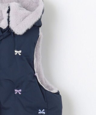 ANY KIDS 中綿リバーシブルベスト ネイビー