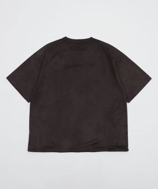 WEGO 【ユニセックス着用ITEM/MLサイズ展開】フェイクスウェードエンボスロゴT（SS） ブラック中濃色