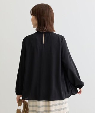 Green Parks 消しプリーツブラウス Black