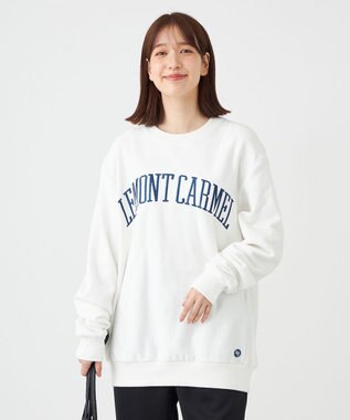 【UNISEX】MVS裏毛クルーネックスウェット, ホワイト, S