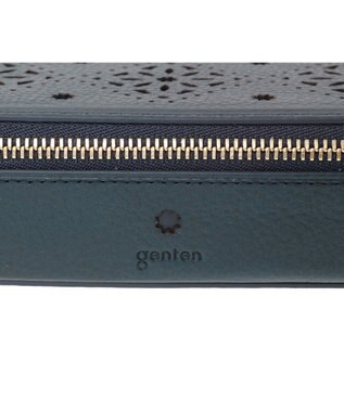 genten アーガイルカットワーク メガネケース ネイビーブルー
