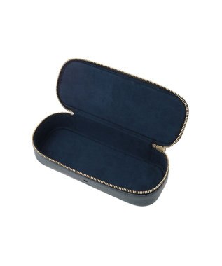 genten アーガイルカットワーク メガネケース ネイビーブルー