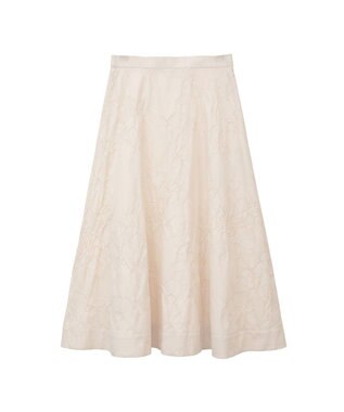 DAKS 【TV着用｜梅津弥英子アナ】フラワーモチーフジャガードスカート ベージュ