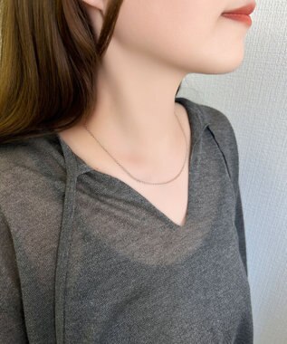 Phoebe 【金属アレルギー対応】スリークオーバルチェーンネックレス/サージカルステンレス シルバー