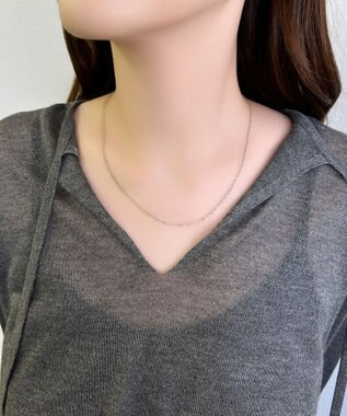 Phoebe 【金属アレルギー対応】スリークオーバルチェーンネックレス/サージカルステンレス シルバー