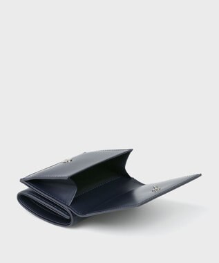 Paul Smith マーケトリー ブライトストライプ ラビット 3つ折り財布 ネイビー