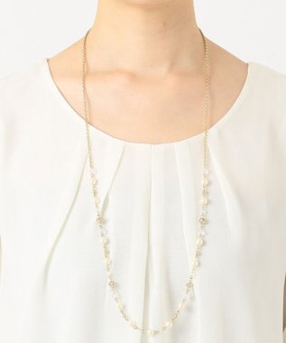 ANY SIS ロンデルロングパール調 ネックレス ライトゴールド