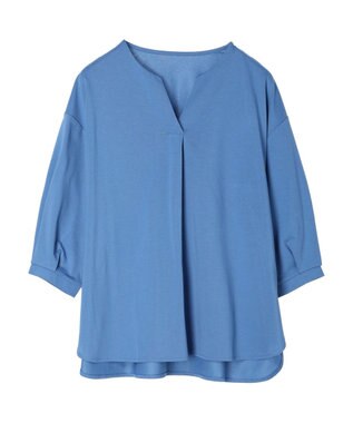 Green Parks ＢＰスキッパー七分袖カットプルオーバー Blue