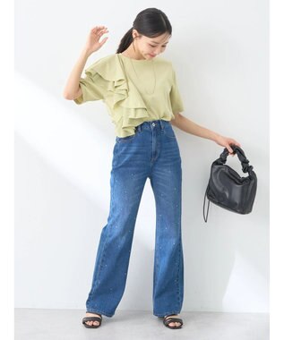 earth music&ecology アシメフリルプルオーバー Light Green