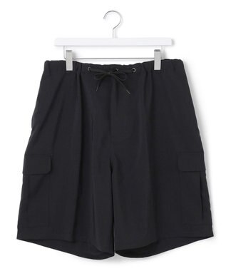 J.PRESS YORK STREET 【UNISEX】リネンライクイージーカーゴ ハーフパンツ ブラック系