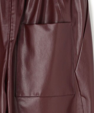 BEIGE， HYAL / フェイクレザーカービーラインイージーパンツ Bordeaux